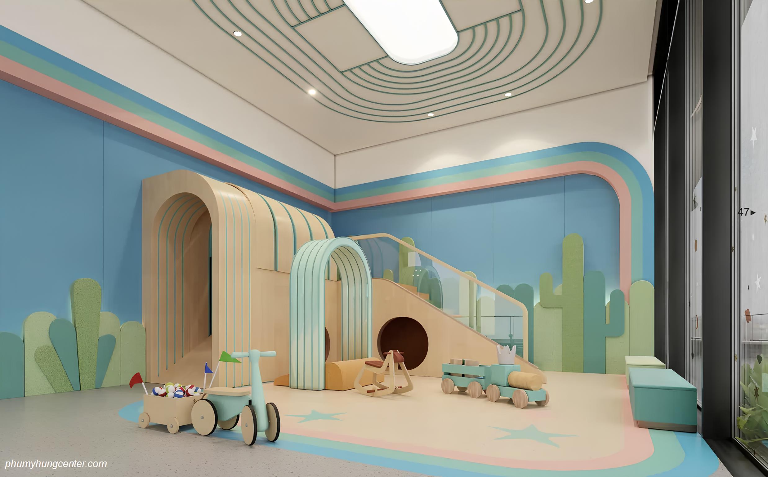 Khu vui chơi trẻ em (Kid room) trong nhà tại tầng 3 tầng tiện ích cho cư dân