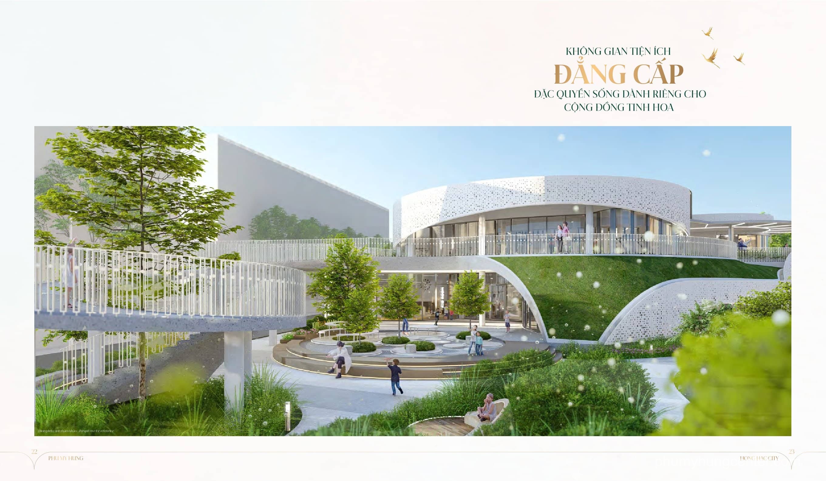 Tiện ích Hồng Hạc City: Clubhouse tích hợp công viên cảnh quan, cây xanh 