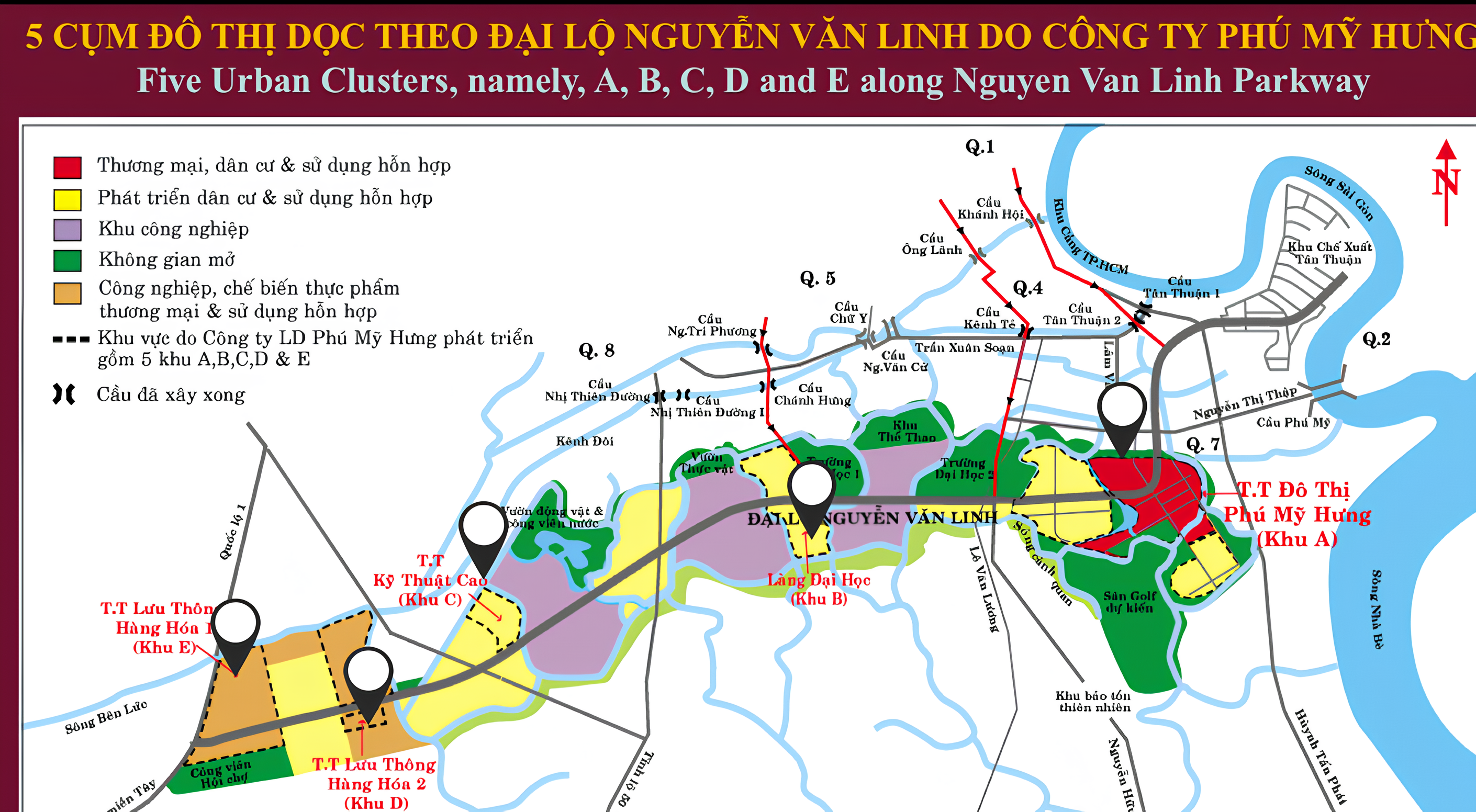 Cụm 5 đô thị dọc Nguyễn Văn Linh do Phú Mỹ Hưng