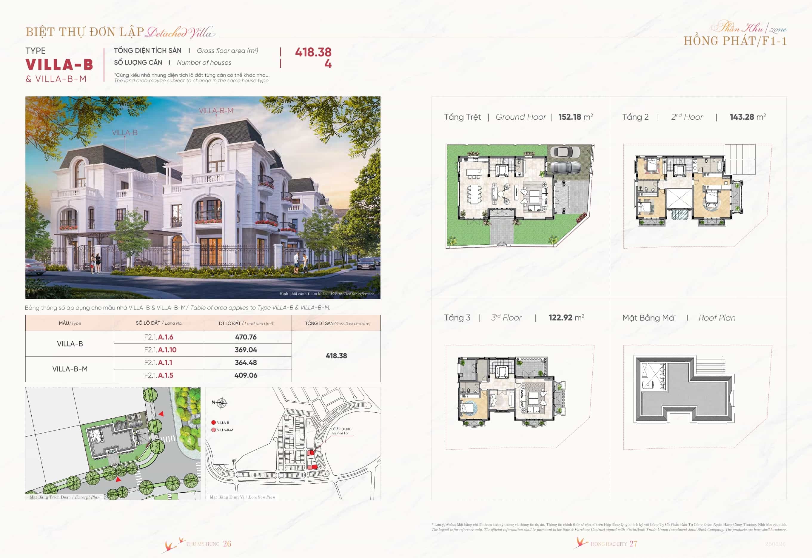 Layout biệt thự đơn lập Villa B Hồng Hạc City