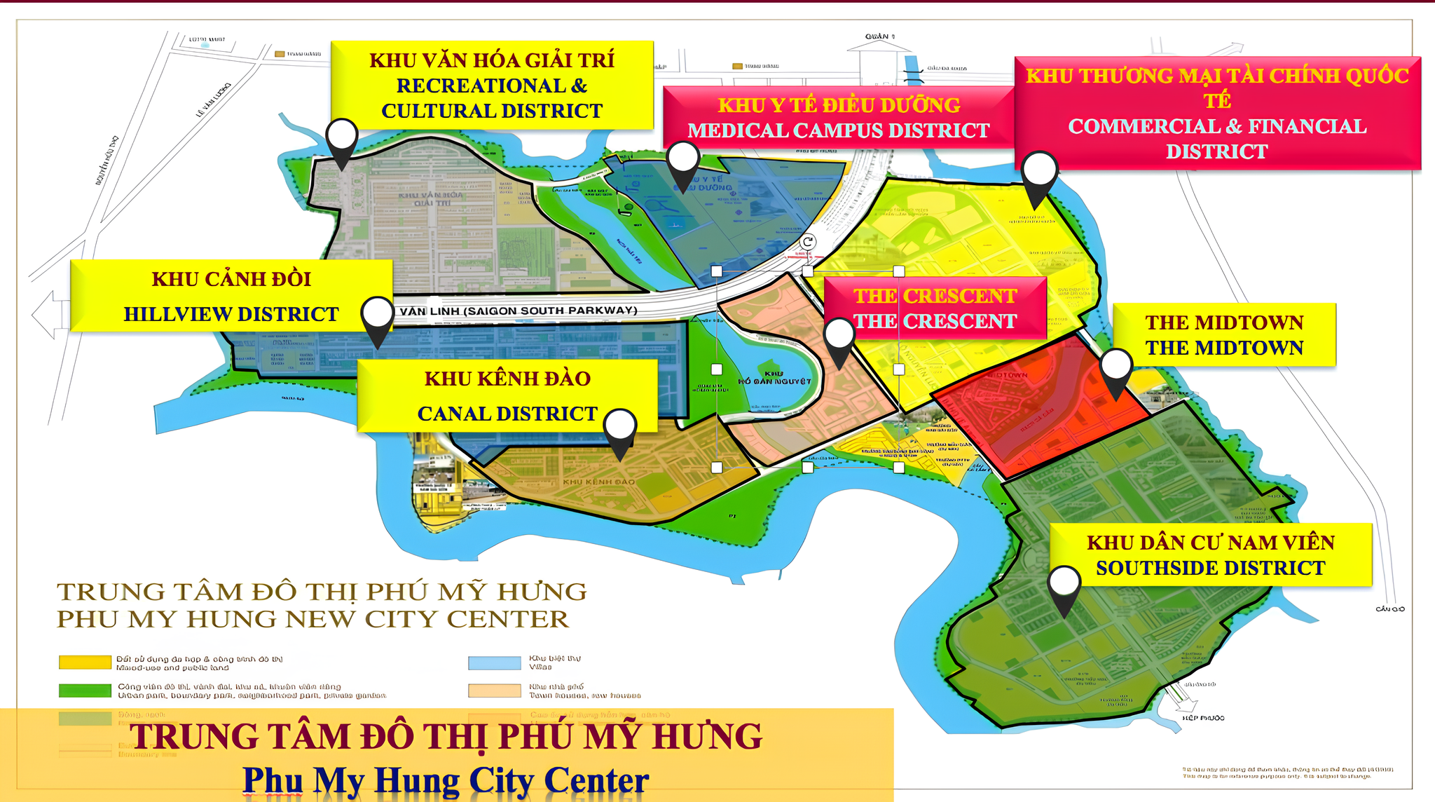 Quy hoạch 5 phân khu Phú Mỹ Hưng