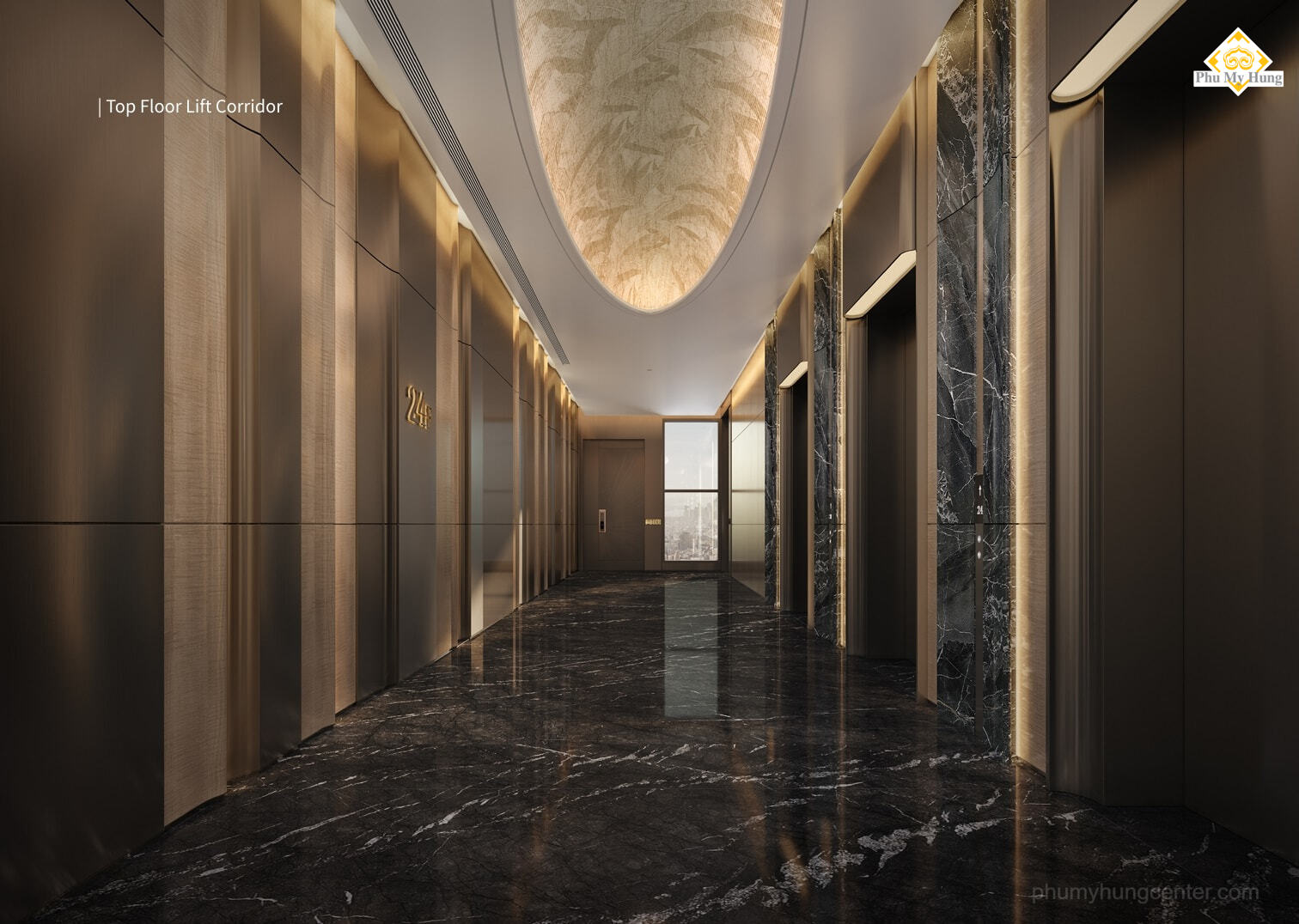 Sảnh chờ thang máy Tophouse The Regency
