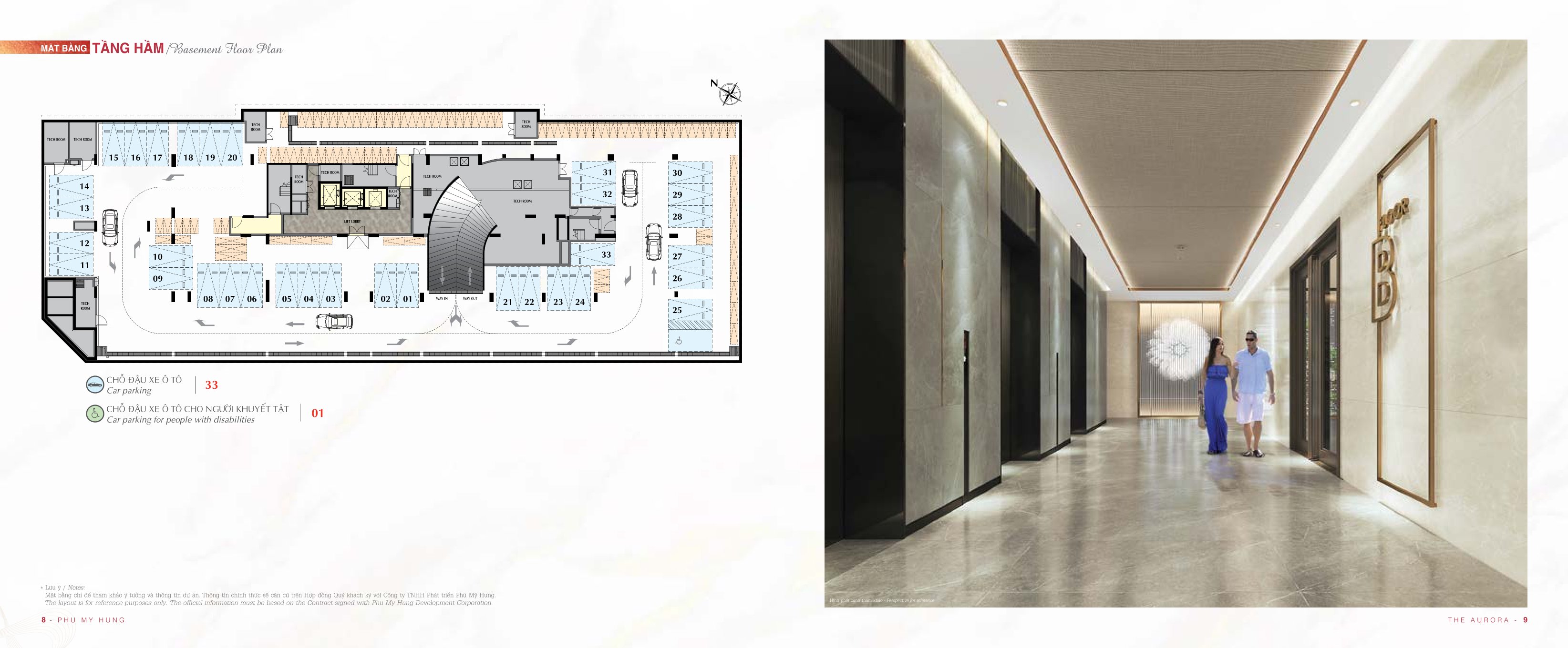 Mặt bằng tầng hầm dự án Aurora Phú Mỹ Hưng