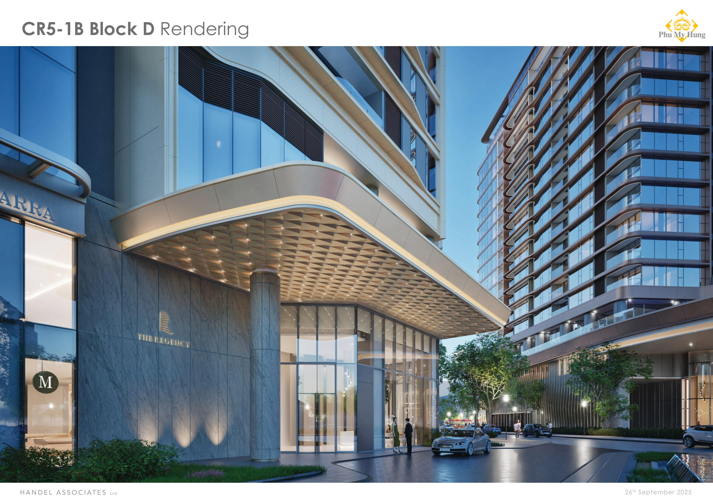 Mặt tiền sản đón trả khách The Regency Phú Mỹ Hưng