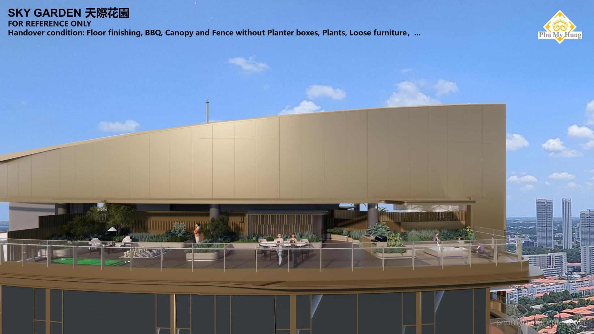 Sân vườn penthouse The Regency