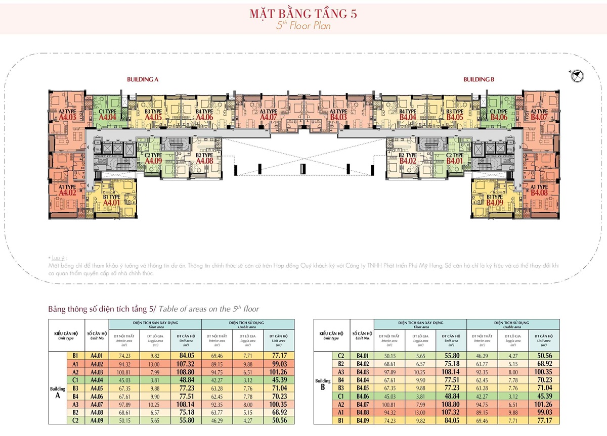 Mặt bằng The Ascentia Phú Mỹ Hưng - Tầng 5