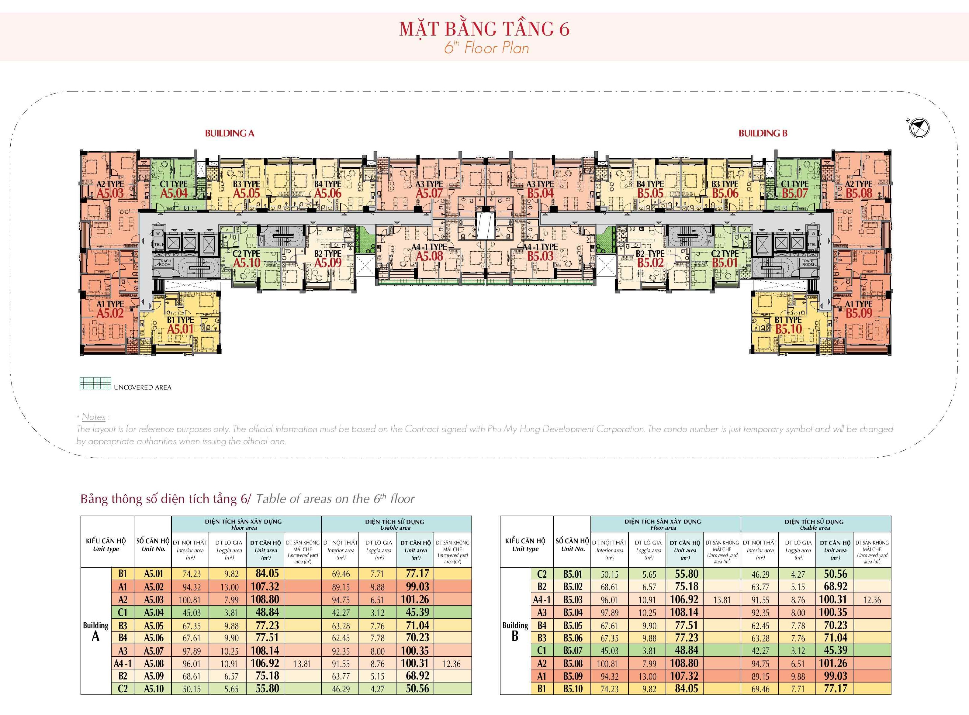 Mặt bằng The Ascentia Phú Mỹ Hưng - Tầng 6