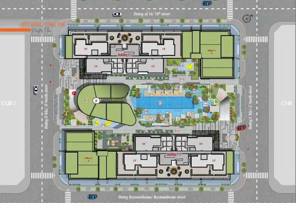 Mặt bằng căn hộ Cardinal Court Phú Mỹ Hưng