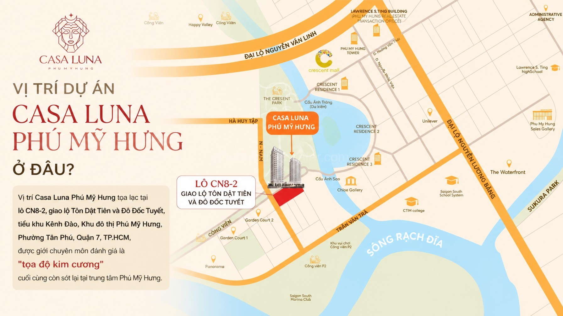 Vị Trí Dự Án Casa Luna Phú Mỹ Hưng Ở Đâu