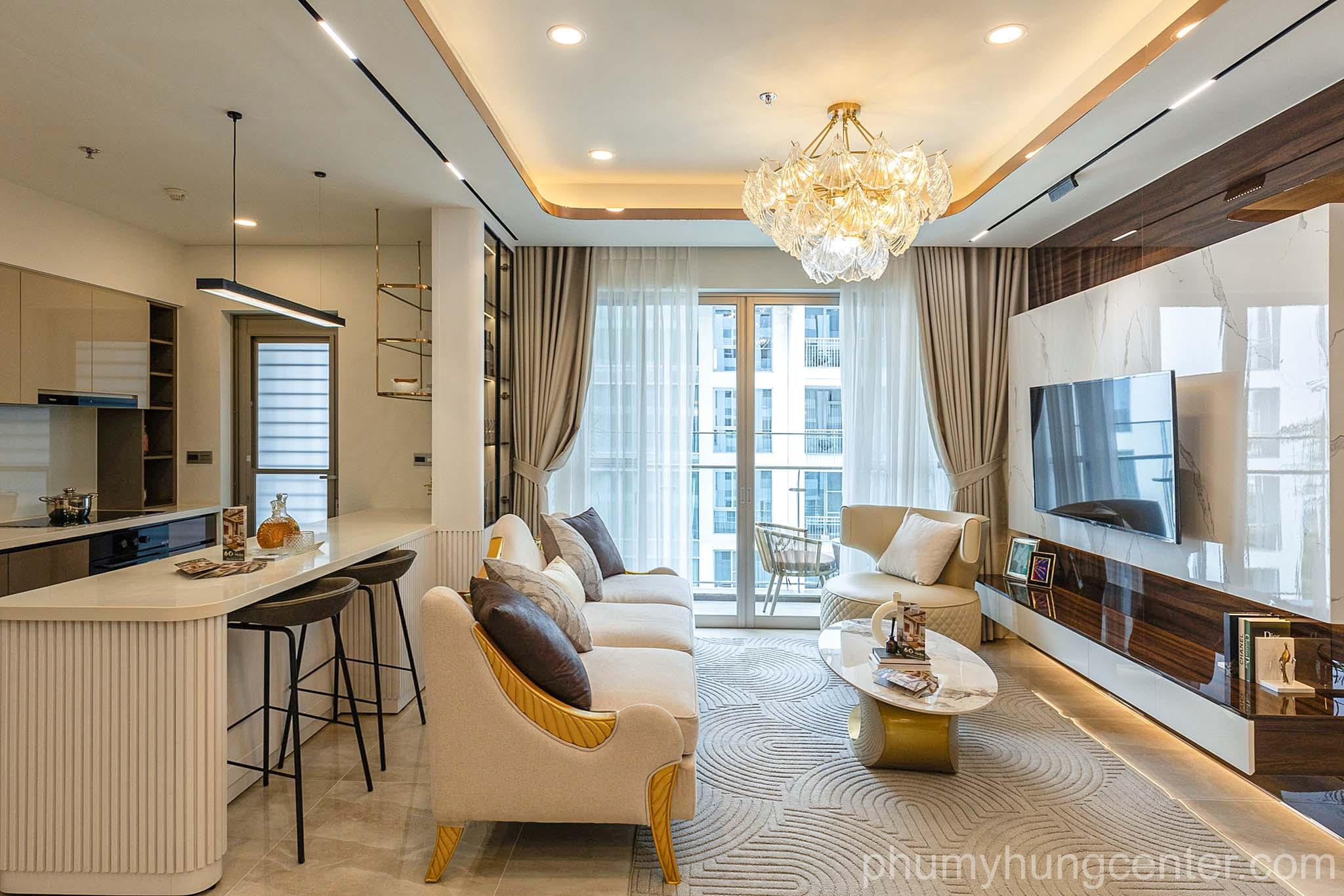 Bên trong căn hộ cao cấp tại Phú Mỹ Hưng 