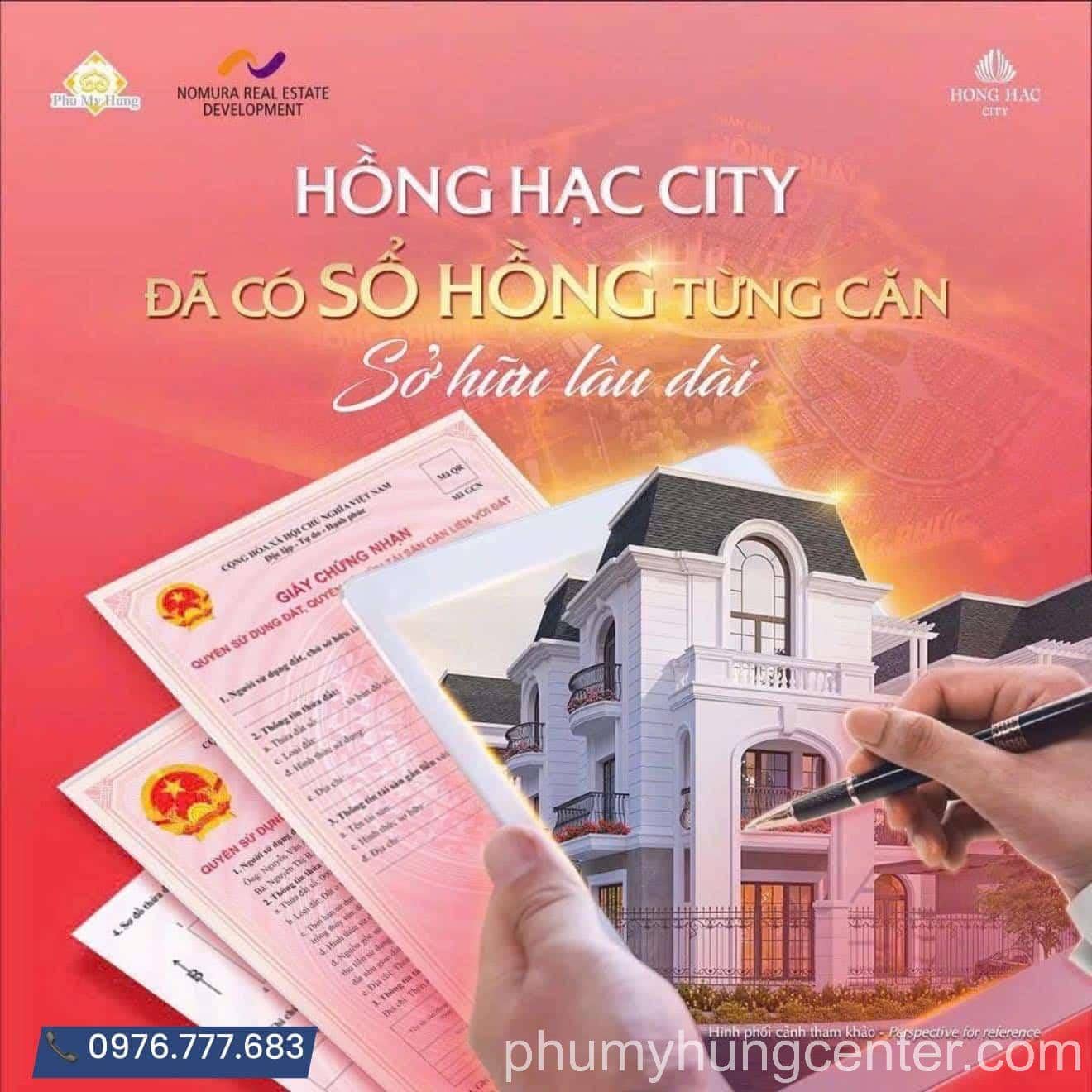 Hồng Hạc City - các căn biệt thự, nhà phố, Shophouse đã có sổ hồng riêng từng căn