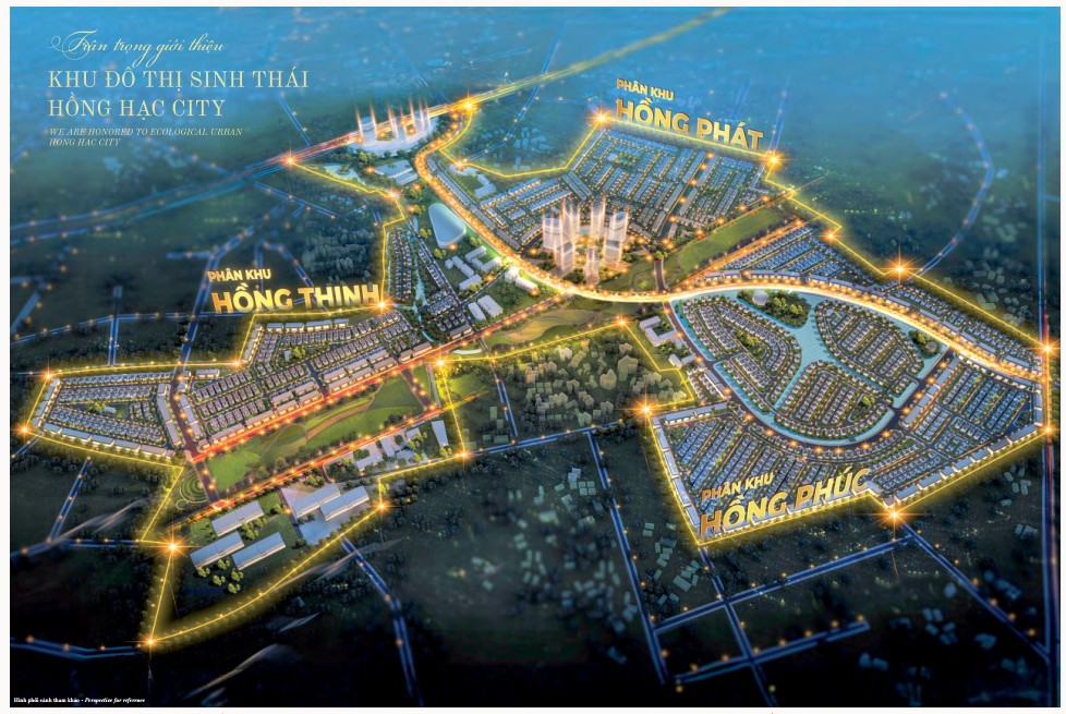 Bản đồ quy hoạch khu đô thị Hồng Hạc City