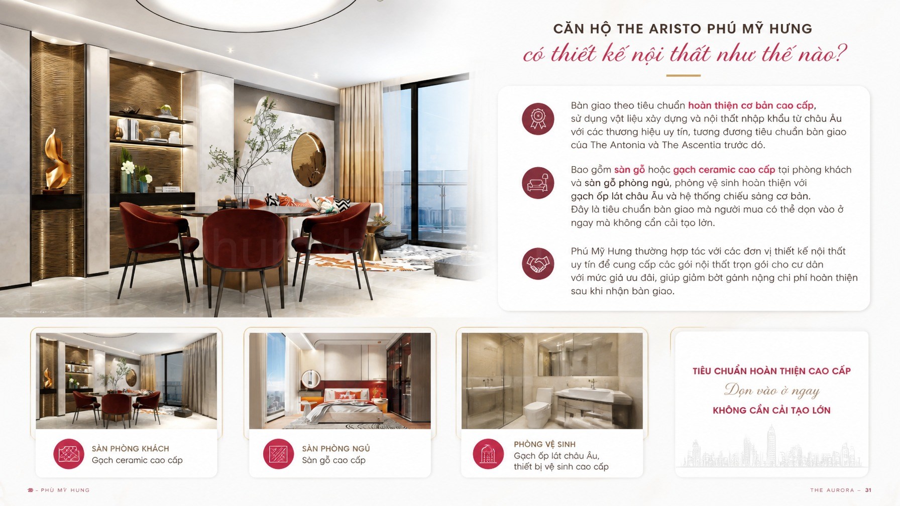 Căn hộ The Aristo Phú Mỹ Hưng có thiết kế nội thất như thế nào