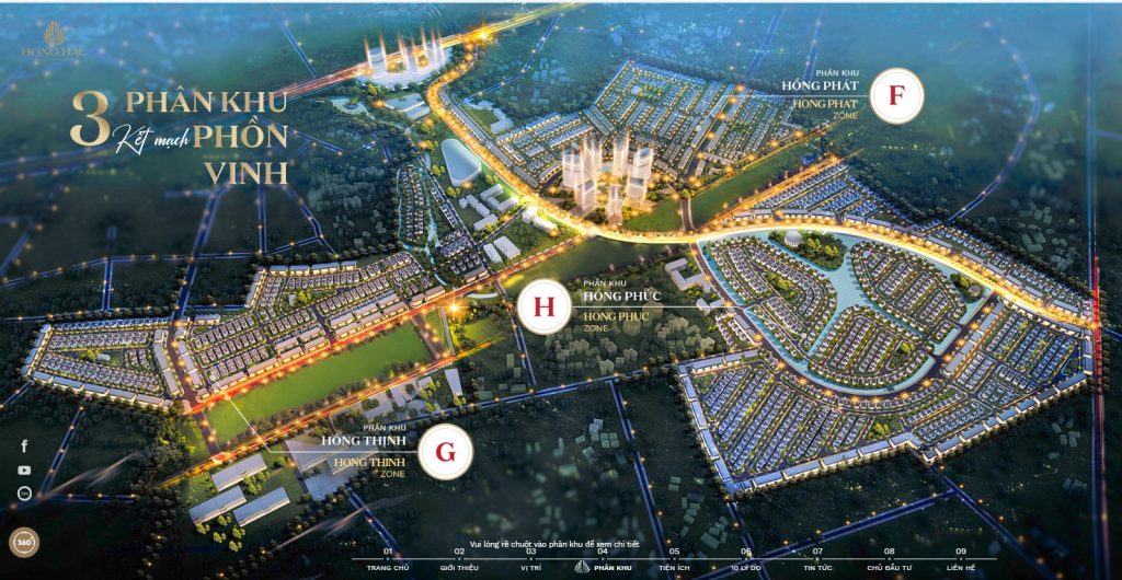 3 phân khu dự án Hồng Hạc City Phú Mỹ Hưng