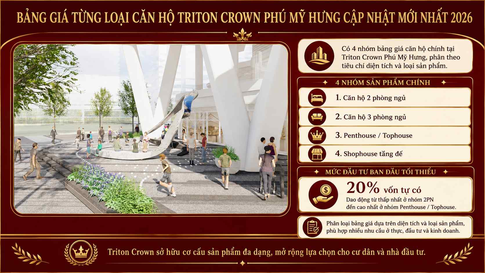 Bảng Giá Từng Loại Căn Hộ Triton Crown Phú Mỹ Hưng Cập Nhật Mới Nhất 2026