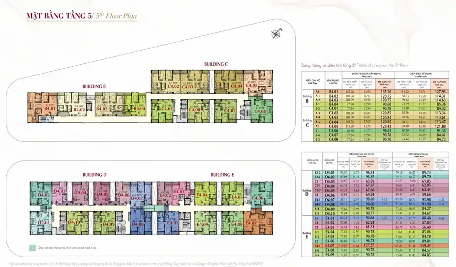 Mặt Bằng Căn hộ Midtown M6 The Symphony - Tầng 5