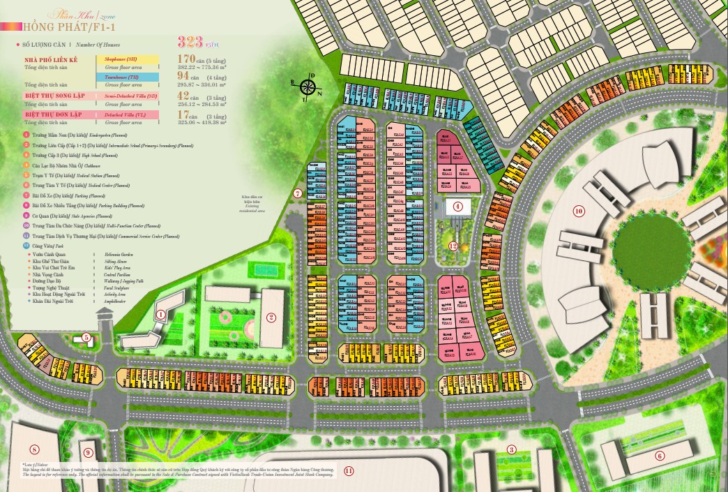 Mặt bằng dự án Hồng Hạc City Phú Mỹ Hưng - Phân Khu Hồng Phát (Zone F1-1)