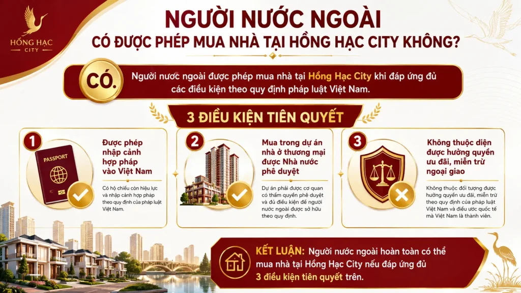 Người Nước Ngoài Có Được Phép Mua Nhà Tại Hồng Hạc City Không