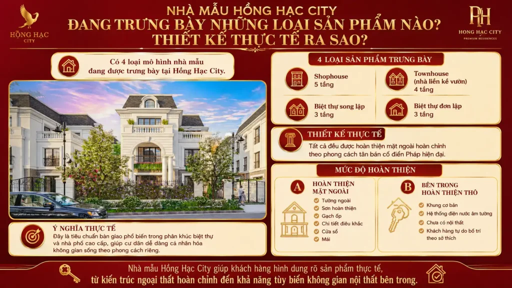 Nhà Mẫu Hồng Hạc City Đang Trưng Bày Những Loại Sản Phẩm Nào