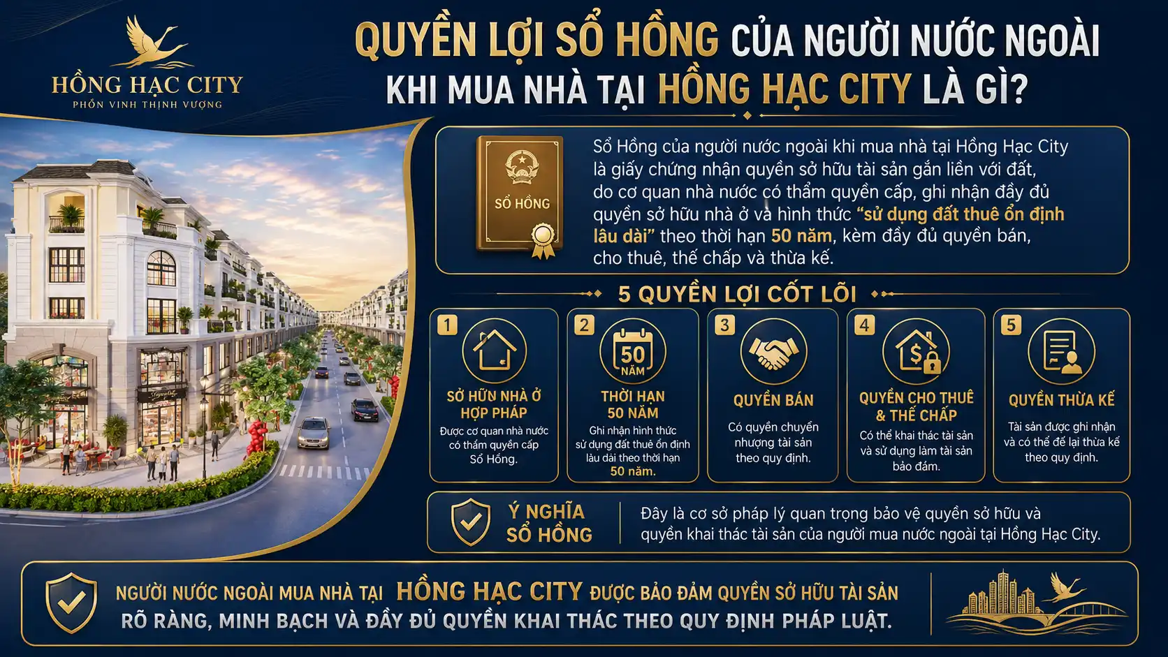 Quyền Lợi Sổ Hồng Của Người Nước Ngoài Khi Mua Nhà Tại Hồng Hạc City Là Gì