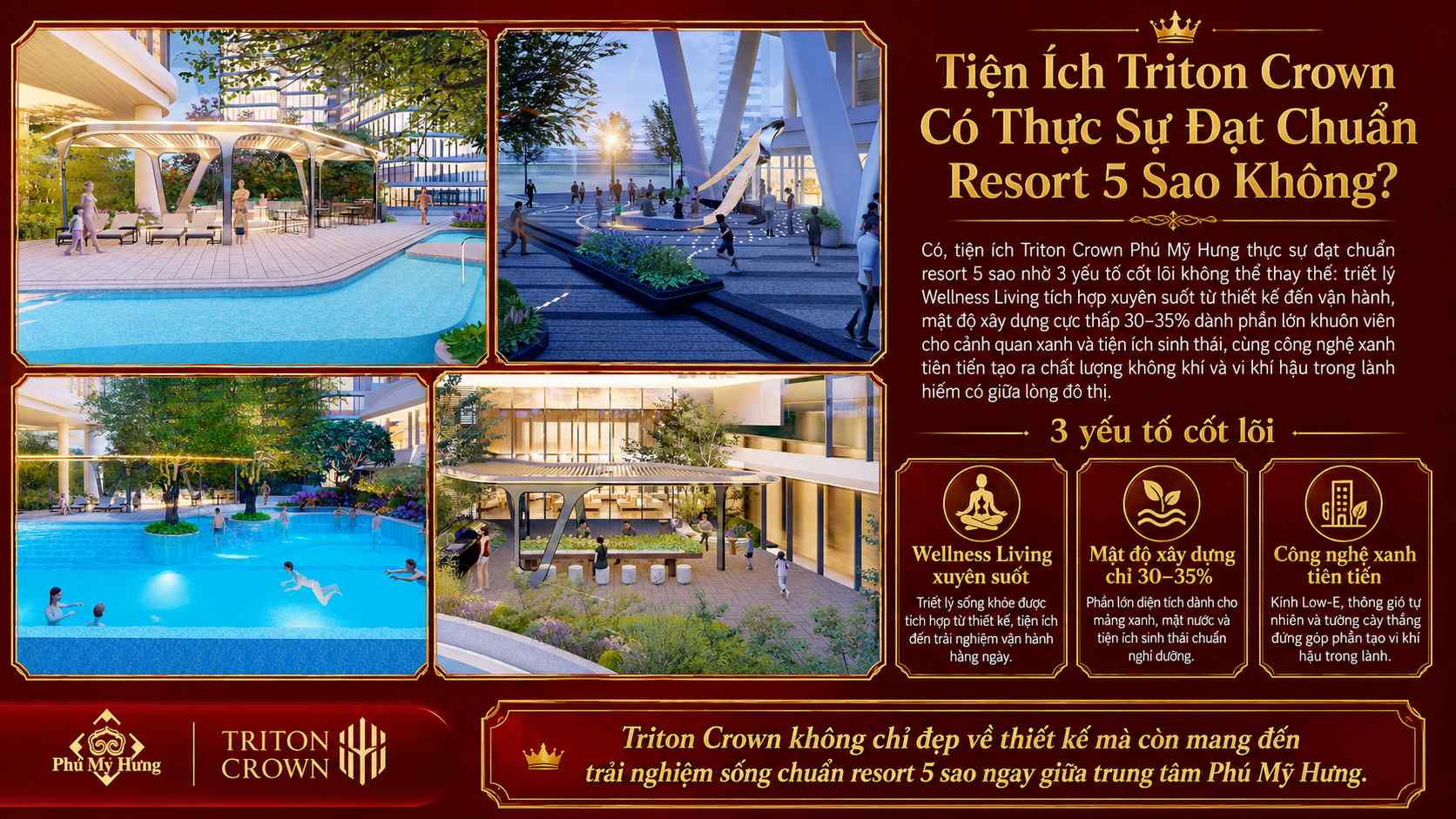 Tiện Ích Triton Crown Có Thực Sự Đạt Chuẩn Resort 5 Sao Không?