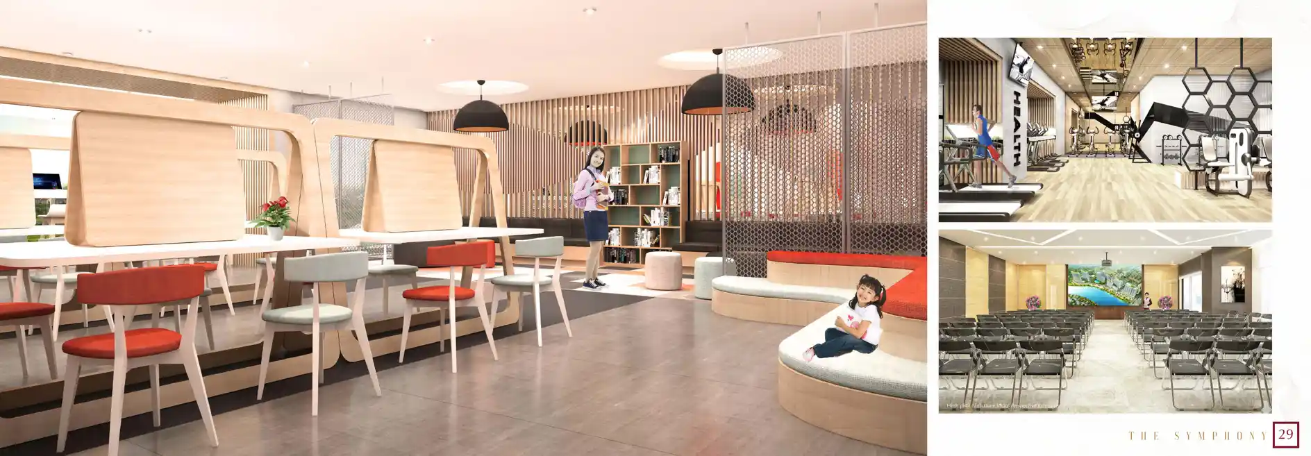 Tiện ích Căn hộ Midtown M6 The Symphony - Phòng đọc sách,...