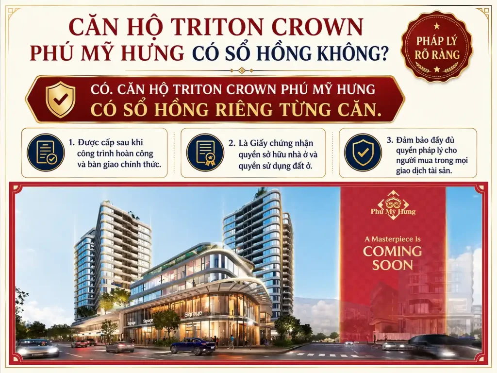 Căn hộ Triton Crown Phú Mỹ Hưng có sổ hồng không