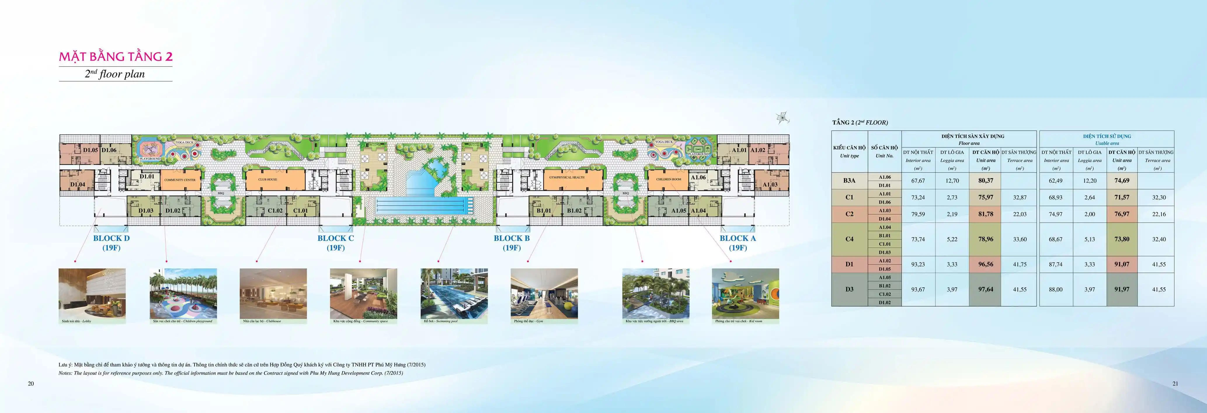 Mặt bằng Căn hộ Hưng Phúc Phú Mỹ Hưng - Happy Residence - Tầng 2