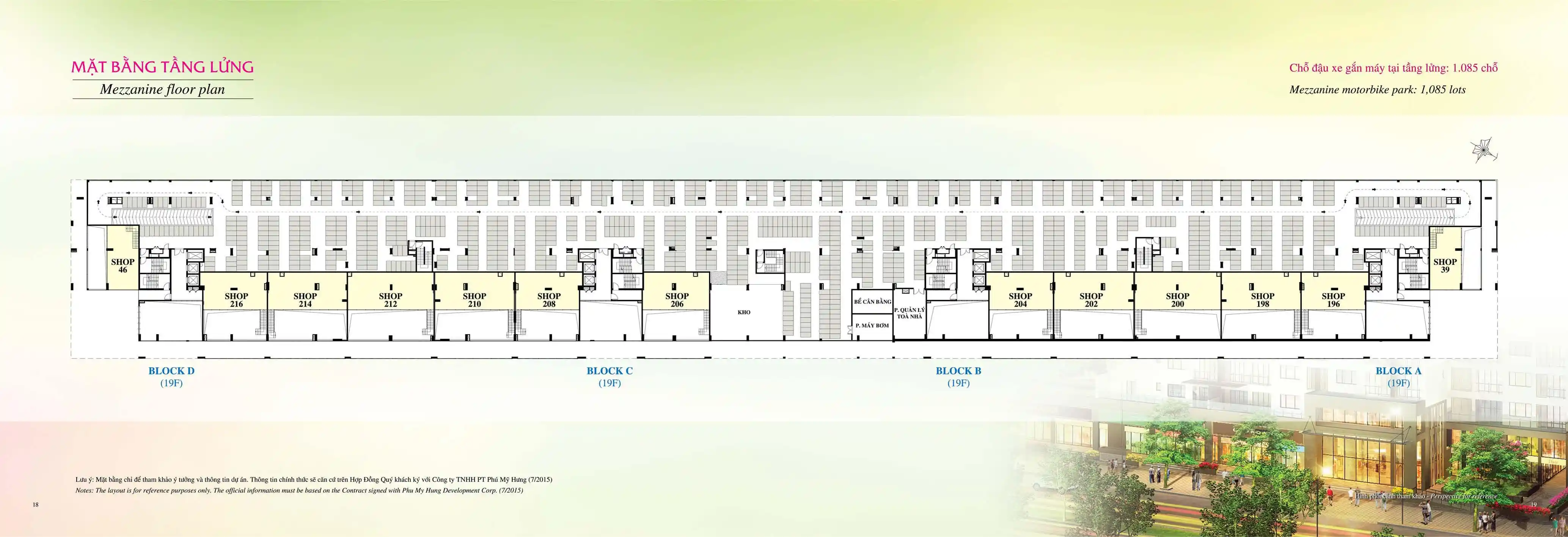 Mặt bằng Căn hộ Hưng Phúc Phú Mỹ Hưng - Happy Residence - Tầng lửng