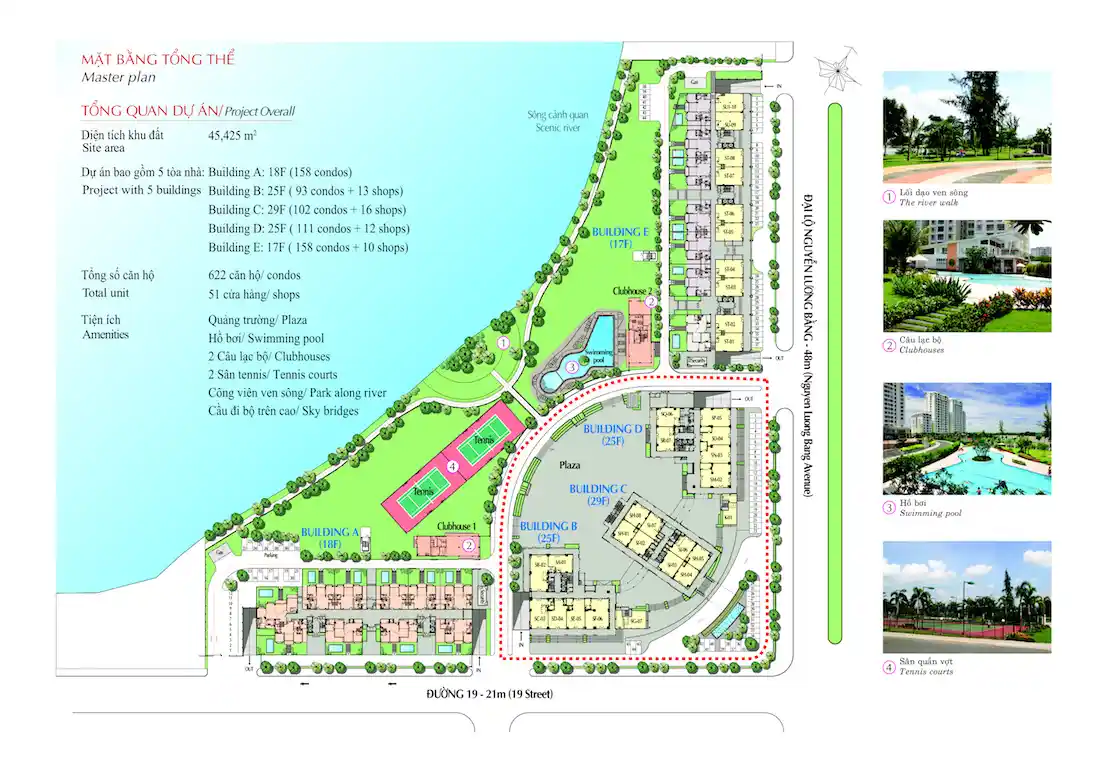 Mặt bằng Căn hộ Riverside Residence Phú Mỹ Hưng - tổng thể