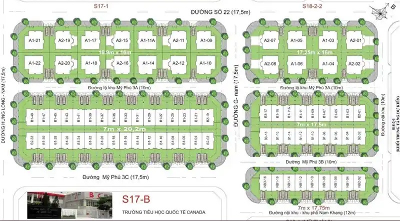 Mặt bằng biệt thự Mỹ Phú 3 Phú Mỹ Hưng