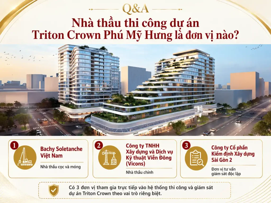 Nhà thầu thi công dự án Triton Crown Phú Mỹ Hưng