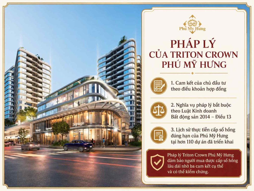Pháp lý Triton Crown có đảm bảo người mua được cấp sổ hồng lâu dài sau bàn giao