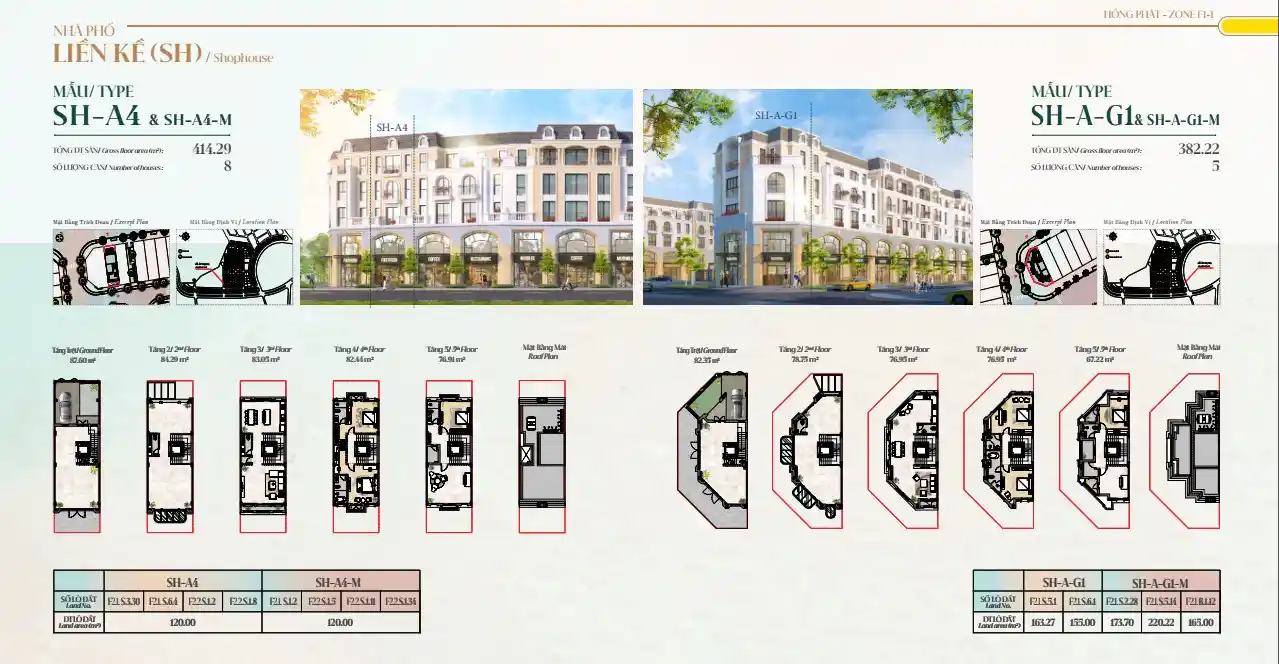 Shophouse căn góc Hồng Hạc City có đặc điểm gì