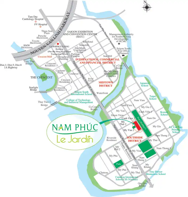 Vị Trí Căn Hộ Nam Phúc Phú Mỹ Hưng Lejardin