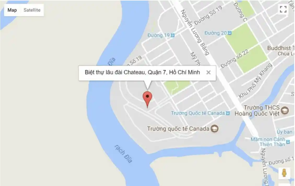 Vị trí Biệt thự Chateau Phú Mỹ Hưng