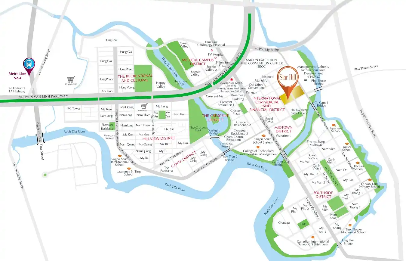 Vị trí Căn hộ Star Hill Phú Mỹ Hưng