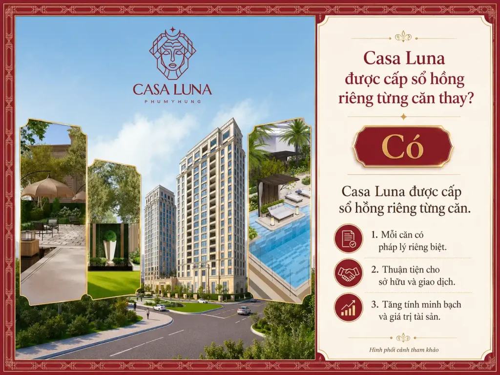 Casa Luna được cấp sổ hồng riêng từng căn