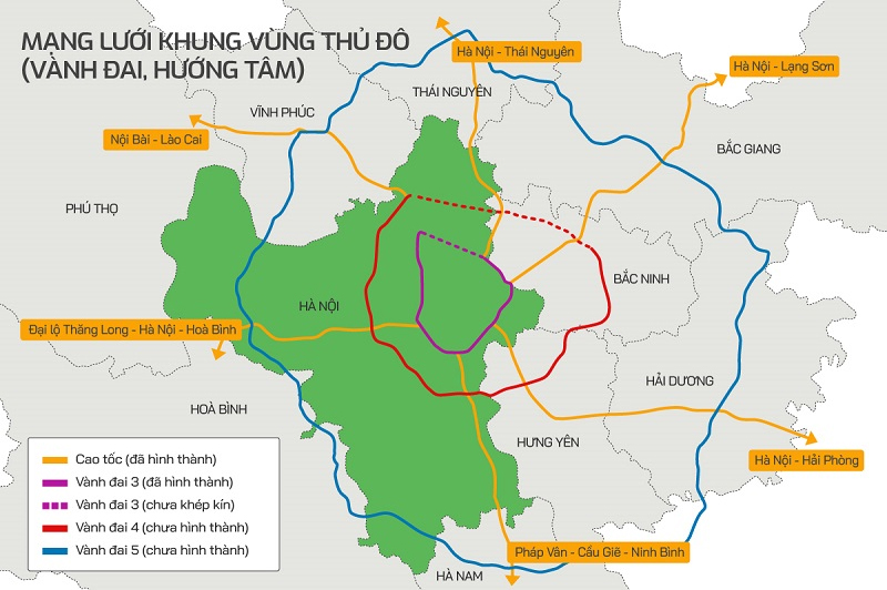 Hồng Hạc City tiếp cận thông qua hành lang Vành Đai 4, gồm trung tâm Hà Nội, TP Bắc Ninh, Hưng Yên, Hải Phòng, sân bay Nội Bài