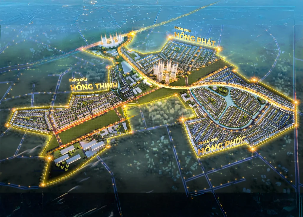 Tổng thể quy hoạch Hồng Hạc City PMH